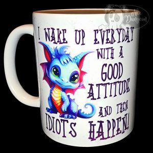 Idiots happen mug