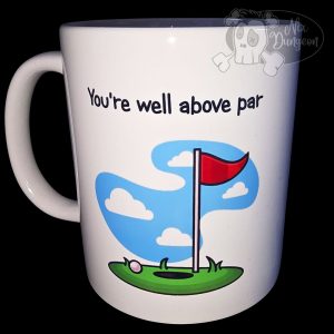 Well above par mug