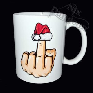 A lot like fuck this mug