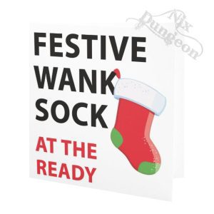 Festive Wank Sock Card
