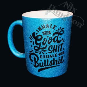 Inhale Exhale Glitter Mug
