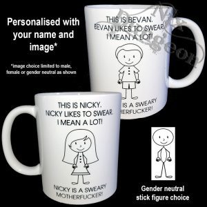 Personalised Sweary Motherfucker Mug