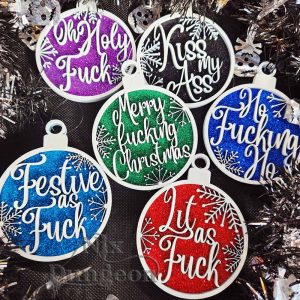 Sweary Christmas Baubles